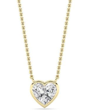 Mure And Co 1Ctw Heart Shape Lab Grown Diamond (F/Vs Pendant Necklace - Metallic