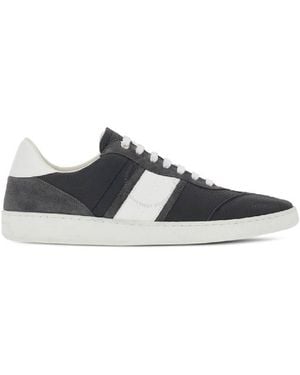 Ferragamo Ferragamo Debossed Logo Lace-Up Trainers - Blue