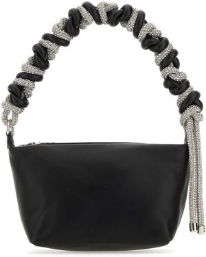 Kara Nappa Leather Handbag - Black