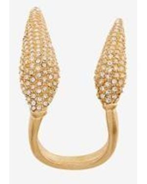 Roberto Cavalli Ladies Greco Strass Crystals Ring - White