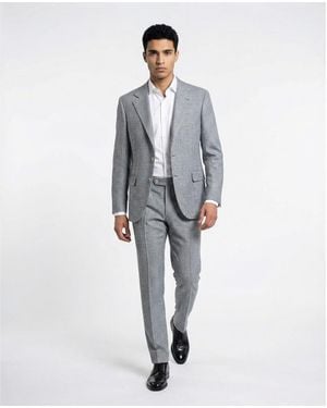 Brunello Cucinelli Celeste Wool Blend Leisure Suit, Brand Size 46 (Us - Grey