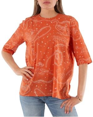Roseanna Ladies Luci Martial Cotton Blouse, Brand Size 34 (Us - Orange