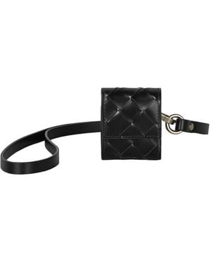 Bottega Veneta Plain Leather Smartphone Case Accessories & Slg - Black