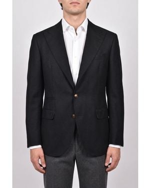 Brunello Cucinelli Wool Blend Tailored Blazer, Brand Size 50 (Us - Black