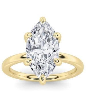 Mure And Co 1.5Ctw Marquise Shaped Lab Grown Diamond Classic Solitaire Ring - Metallic