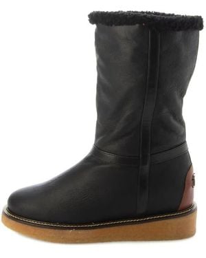 Ferragamo Shearling-Trim Boots - Black