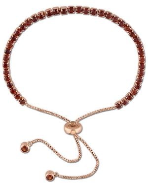 Amour 3 3/4 Ct Tgw Garnet Tassel Bolo Bracelet - Brown