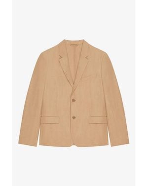 Givenchy Unconstructed Jacket W/ Notch Lapel Tan, Brand Size 54 (Us - Natural