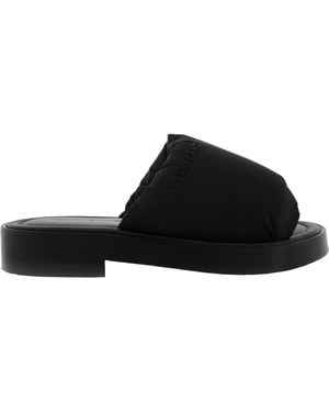 Ferragamo Ferragamo Delfino Padded Slide Sandals, Size 9 - Black