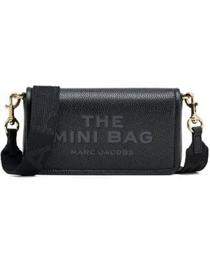 Marc Jacobs The Mini Bag Branded Leather Crossbody Bag - Black