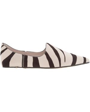 Roberto Cavalli Zebra Print Pointed-Toe Leather Slippers, Brand Size 36 Us - Brown
