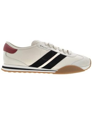 Bally Sussex Side-Stripe Leather Sneakers, Brand Size 42 Us Size 9 - Multicolour