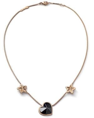 Baccarat 18K Plated On Sterling, Crystal Heart Princess Necklace 2812893 - Metallic