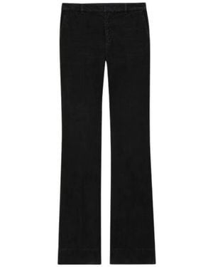 Saint Laurent Low-Rise Bootcut Trousers, Waist - Black