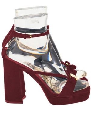 Ferragamo Mael 85 Platform Sandals - Purple