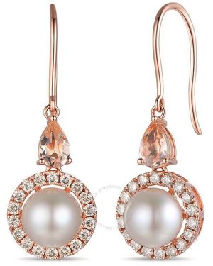 Le Vian Ladies Peach Morganite Earrings Set - Multicolour