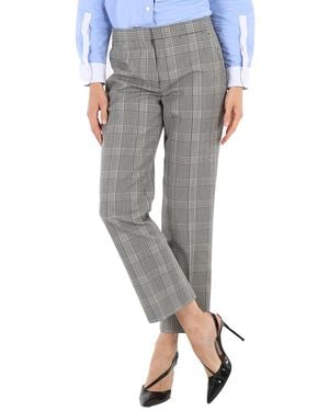 Burberry Ladies Emma Check Technical Tailored Pants, Brand Size 2 (Us - Gray