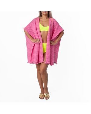 Burberry Crochet Technical Cotton Cape - Pink