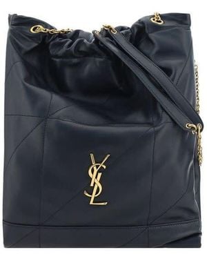 Saint Laurent Pochon Bucket Bag - Blue