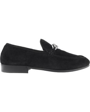 Jimmy Choo Marti Reverse Velvet Suede Loafers - Black