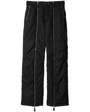Burberry Paisley Nylon Zip Cargo Trousers, Brand Size 50 Waist - Black