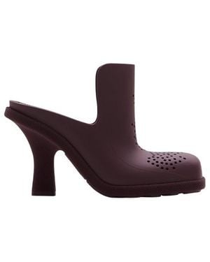 Burberry Rubber Highland Mules, Brand Size 38 Us - Purple