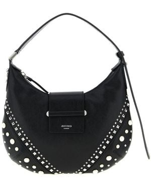 Jimmy Choo Bar Hobo Shoulder Bag - Black