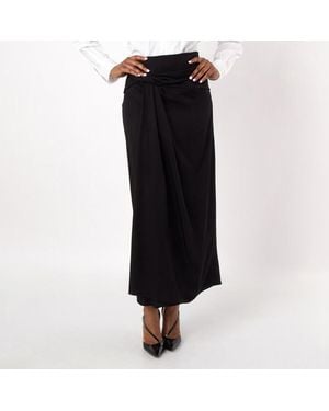 Bally Asymmetric Ruffled Skirt - Black