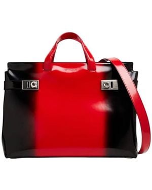 Ferragamo Airbrush Deconstructed Hybrid Tote Bag - Red