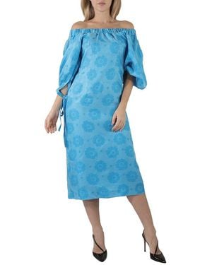 Rejina Pyo Rejina Ladies Pyo Ellis Floral-Print Bandeau Midi Dress - Blue
