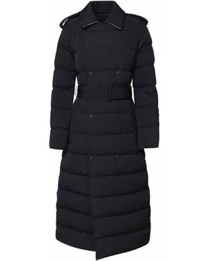 Burberry Long Double-Breasted Down Puffer Coat - Black