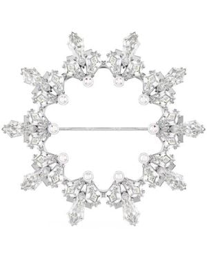 Swarovski Idyllia Mixed Cuts Snowflake Brooch - Metallic
