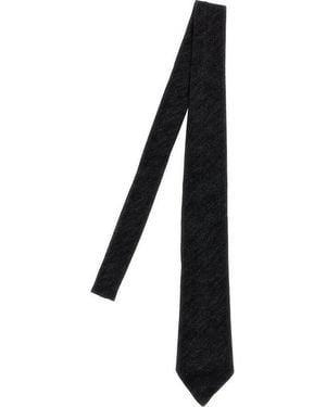 Brunello Cucinelli Dark Textured Necktie - Black