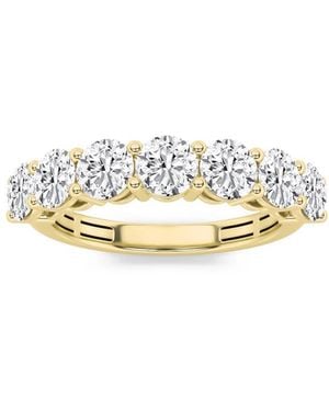 Mure And Co 2Ctw Round Shaped Lab Grown Diamond (F/Vs) Seven Stone Band Ring - Metallic