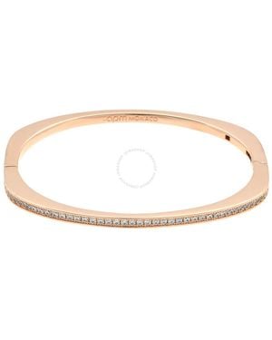 Apm Monaco Rose Alloy Dainty Pave Bangle - Natural