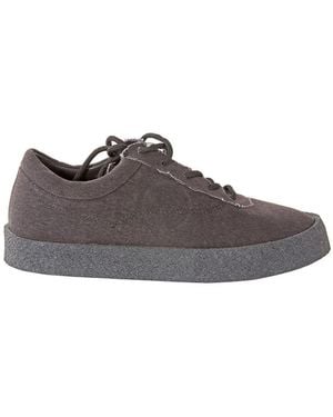 Yeezy Ladies Graphite Crepe Sneaker Washed Canvas, Brand Size 35 Us - Brown