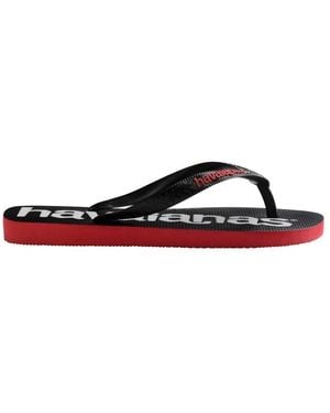 Havaianas Top Logomania 2 Flip Flops, Brand Size 39/40 (9/10W - Black