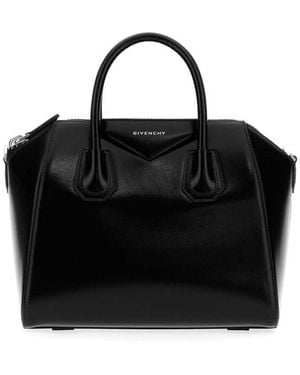 Givenchy Leather Small Antigona Handbag - Black