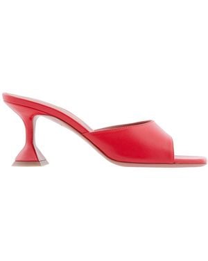 AMINA MUADDI Nappa Lupita 70 Sandals - Red
