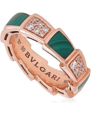 BVLGARI Serpenti Viper 18 Kt Rose Ring - Metallic
