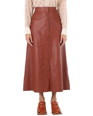 Chloé A-line Mid-length Skirt - Brown