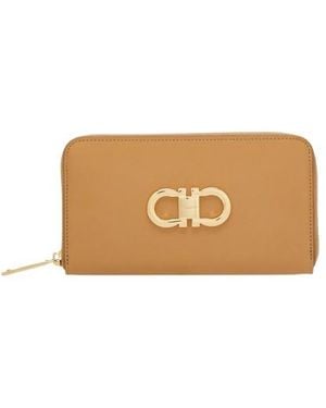 Ferragamo Tan Calf Leather Wallet - Brown