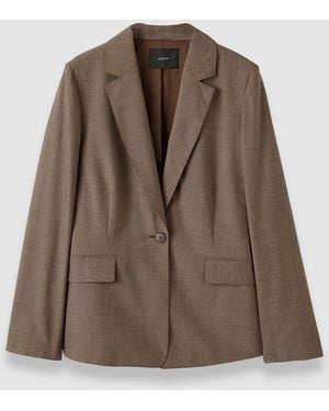 JOSEPH Marty Light Wool Tailoring Jacket - Brown