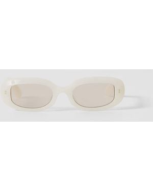 JOSEPH Bahia Oval Sunglasses - White