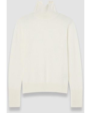 JOSEPH Light Pure Cashmere High Neck Jumper - White