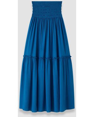 JOSEPH Folia Textured Silk Skirt - Blue