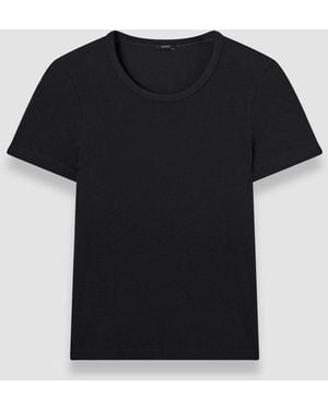 JOSEPH Jersey Rib T-Shirt - Black