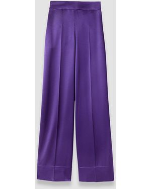 JOSEPH Dijon Double Satin Trousers - Purple