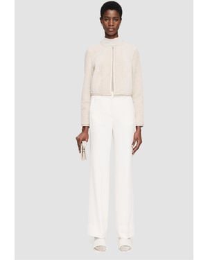 JOSEPH Maurice Embossed Shearling Jacket - White
