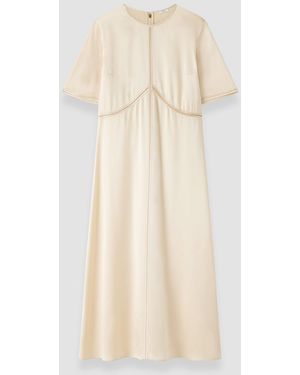 JOSEPH Aura Silk Satin Dress - White